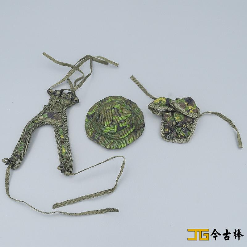 威龙1/6兵人模型现代美军英军特种部队米彩衣服奔尼帽弹夹包套装-图1