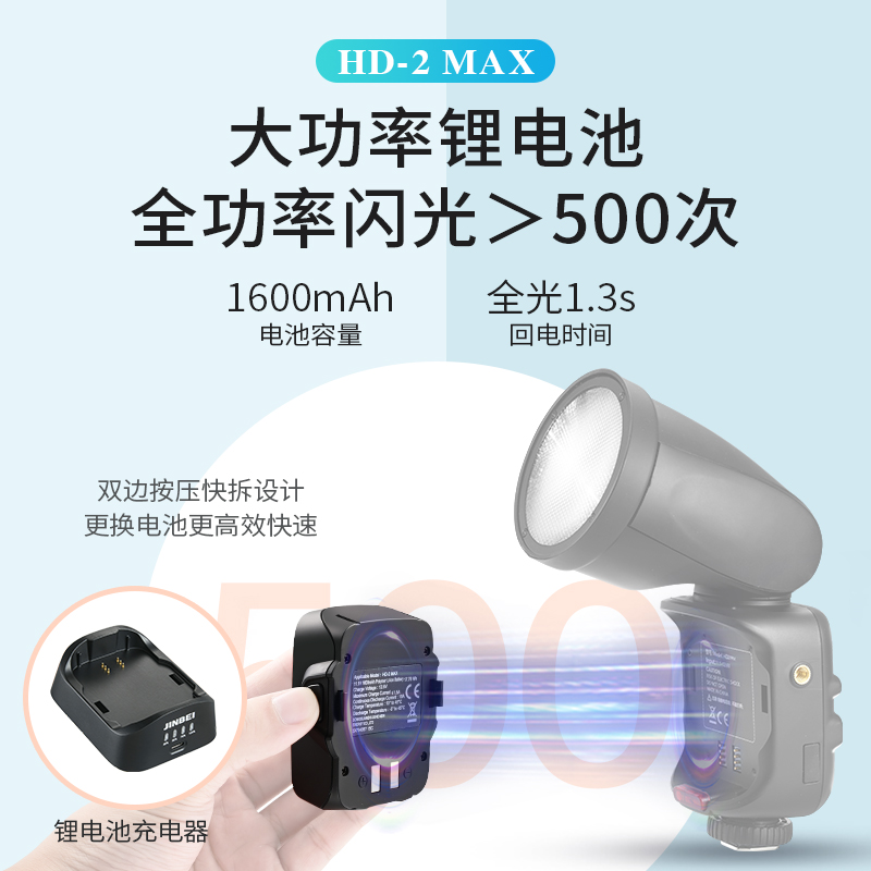 金贝HD-2MAX/HD-2pro/HD-1/Hi900/Hi460SE/MAX机顶灯附件锂电池充电器 - 图0