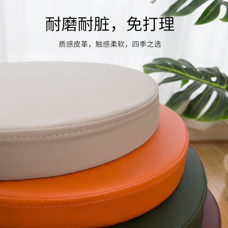 圆形坐垫皮革圆垫加厚海绵垫打坐蒲团垫子椅子垫榻榻米飘窗垫定制_虎窝淘