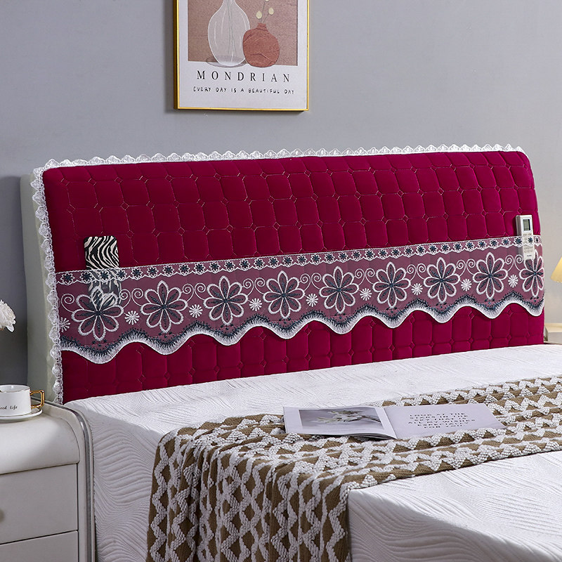 新款绒布全包布艺床头罩弹力软包夹棉床头套罩老旧床头翻新防尘罩,淘宝优惠券,粉丝福利购,淘宝优惠卷