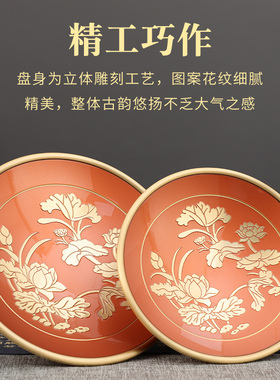 供佛纯铜香炉套装摆件佛具用品