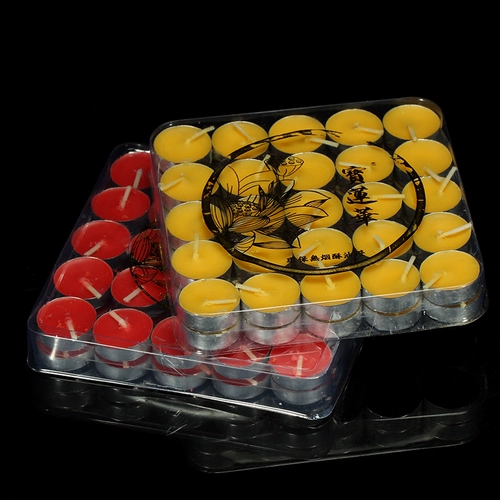 PO Lianhua 1 час хрустящие огни защита окружающей среды дым Cross -Candid Lights 100 Ghee Candie Lights для дома для Будды