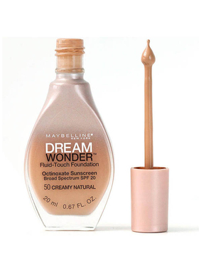 包邮美版美宝莲Dream Wonder梦幻滴管丝滑粉底液哑光20ml 送粉扑