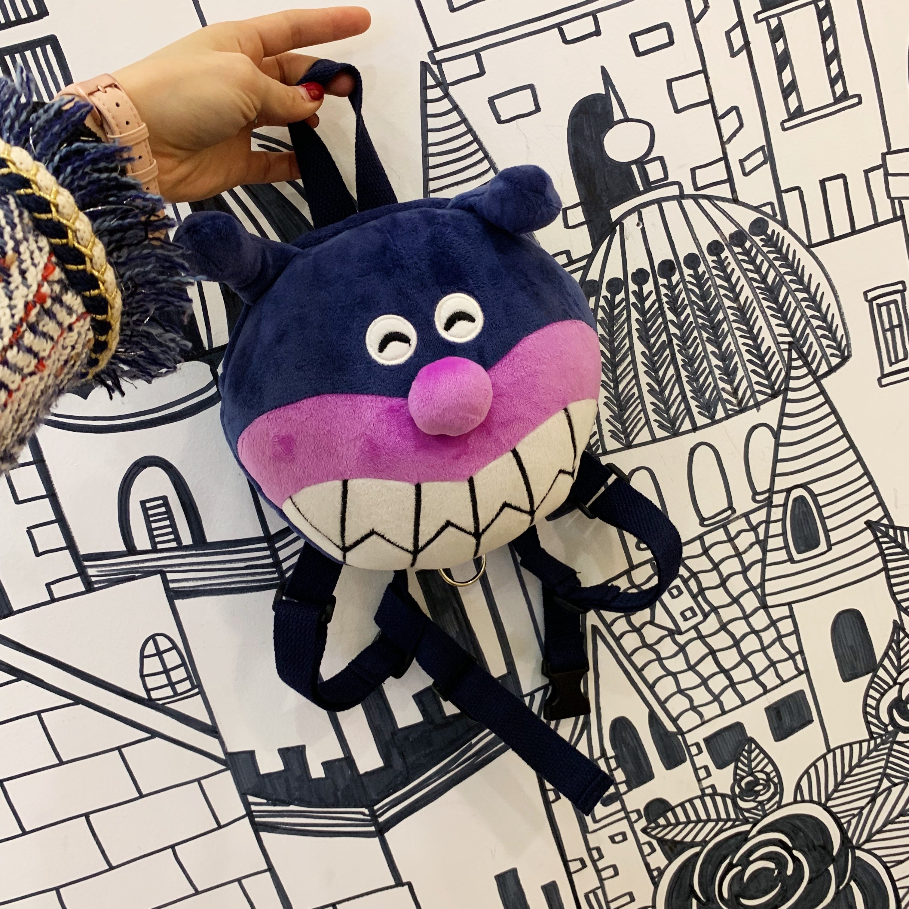 可爱面包人书包~宝宝卡通双肩包小童防走丢包宠物外出包牵引绳,淘宝优惠券,粉丝福利购,淘宝优惠卷