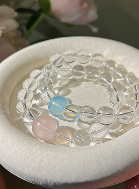 天然AA纯净白水晶闺蜜设计款礼物