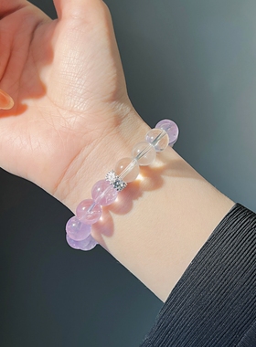 天然紫水晶手链九紫离火手串