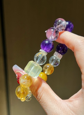 「紫气东来·黄晶聚财」水晶手链