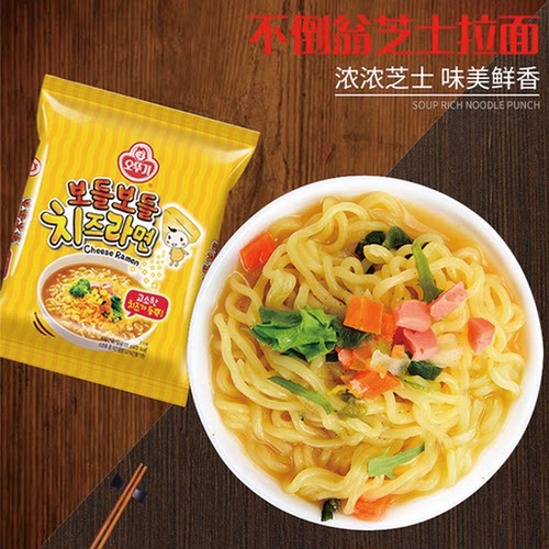 不倒翁金拉面辣味韩式泡面芝士海鲜火热泡菜袋装韩国进口方便面 - 图0