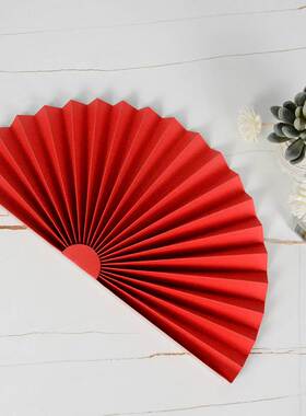 折叠纸扇中国风场景布置橱窗