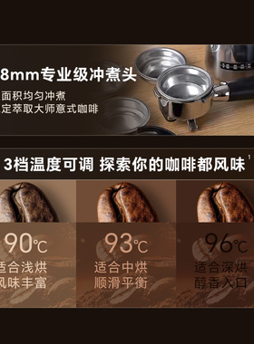 飞利浦意式咖啡机家用小型研磨机