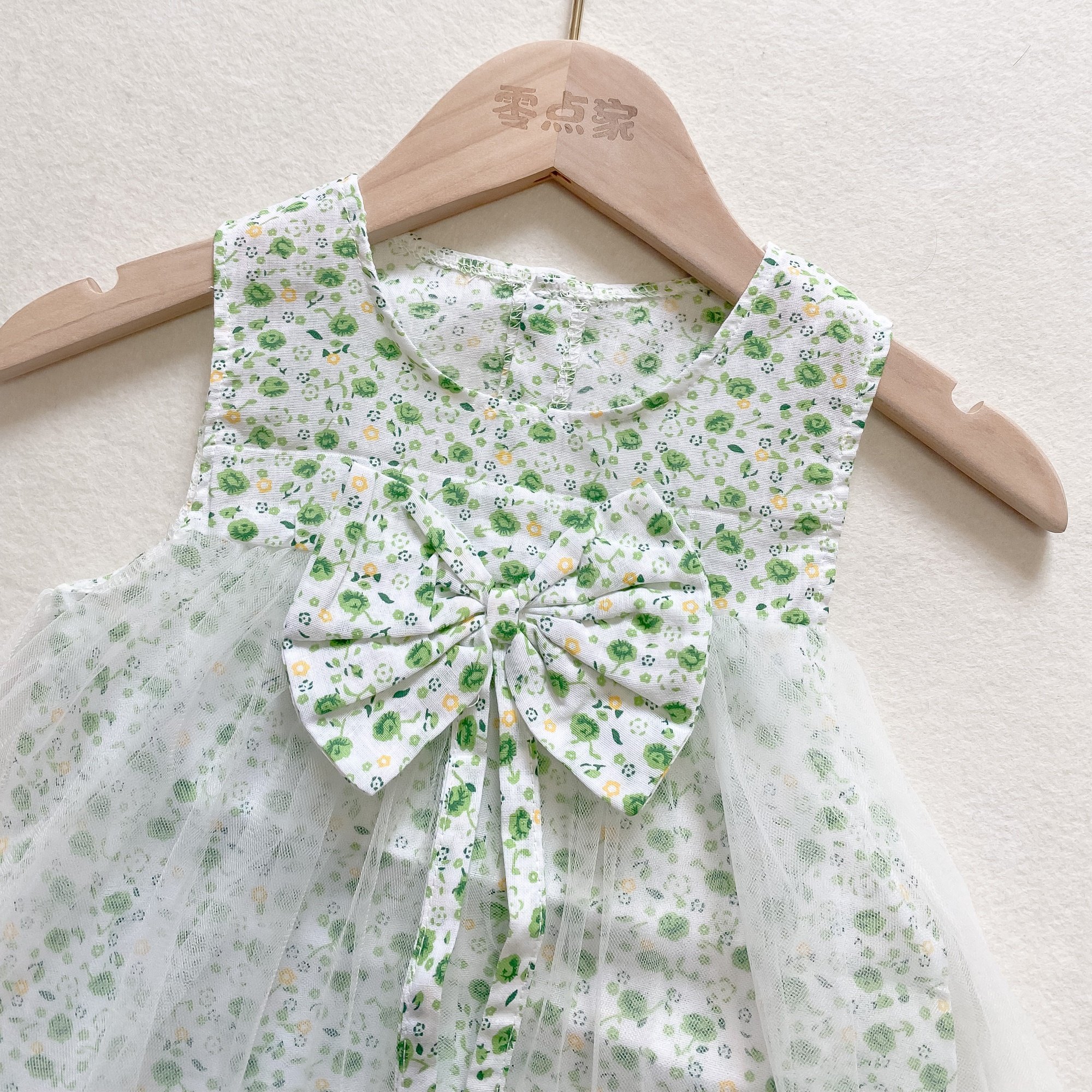 女宝宝夏装连衣裙0-2岁婴儿绿色小清新碎花网纱公主裙ins薄款裙子,淘宝优惠券,粉丝福利购,淘宝优惠卷