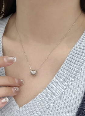 Siaon S925银万花筒轻奢高级感项链星轮转筒锁骨链路路通轻奢女