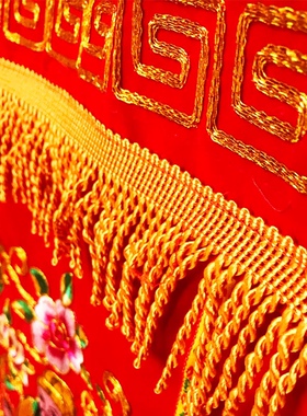 好财气 小尺寸金玉满堂桌围 闽南福禄寿桌围天公桌裙神台围68厘米