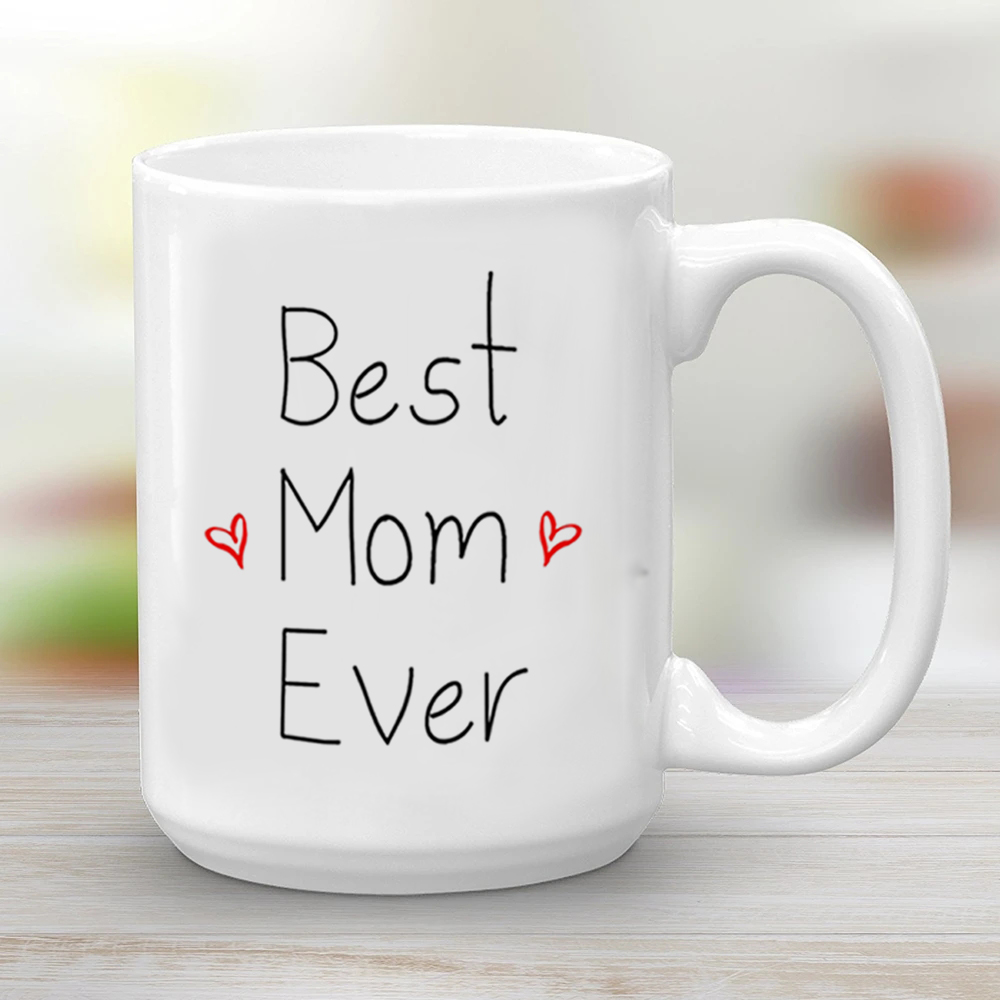 Best Mom Ever Big Mug 母亲节 妈妈生日礼物马克杯 陶瓷水杯 - 图0