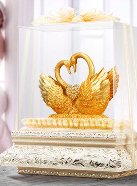 心心相印送闺蜜立体金箔画摆件