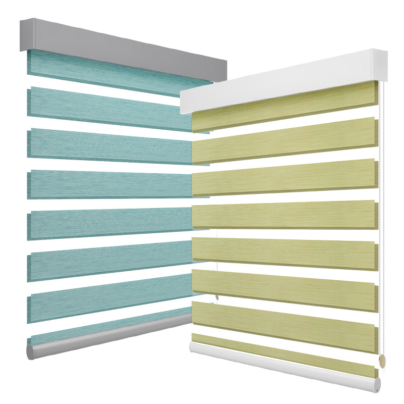 多彩柔纱帘免打孔拉珠遮阳卷帘窗帘浴室卫生间厨房飘窗电动斑马帘 - 图3