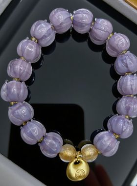厦门南普陀手串紫琉璃铃兰花福袋手串九紫离火紫气东来手链已过香