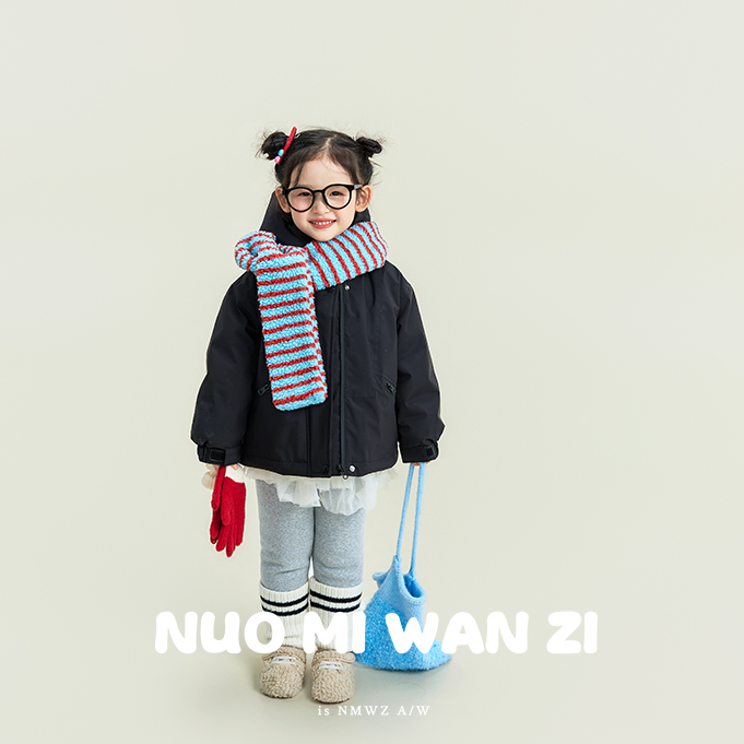 糯米丸子儿童打底裤2025年冬款韩版百搭裤腿拼接条纹打底裤 - 图0