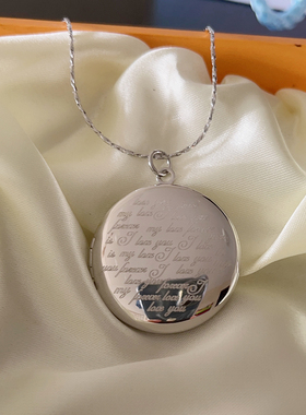 925银情侣项链定制照片生日礼物