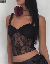 Motel Rocks Womens Clothing UK Direct Mail UO New Products EMILIA Lace Low Collar Short Harnesses