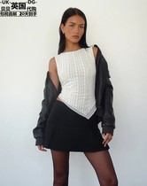 Motel Rocks womens clothing UK straight mail UO new Etta white double layer snow spinning vest