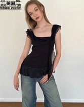 Motel Rocks Womens Clothing UK Straight Mail UO New Pairo Black Closets Back blouses