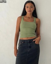 Motel Rocks womens clothing UK Direct mail UO New products ROXE square collar Striped Vest Blouse