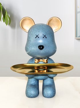 暴力熊摆件入户钥匙收纳神器北欧