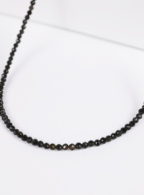 天然金曜石磁吸扣项链