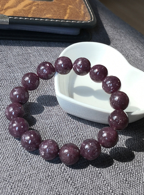 diy紫锂云母天然石闺蜜礼物手串