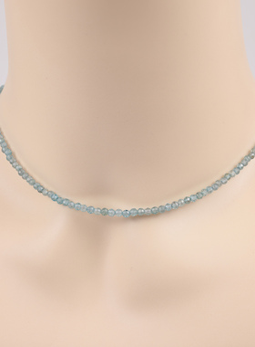 天然蓝磷辉项链小香风