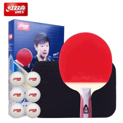 红双喜乒乓球拍狂飙3星级4星5星马龙直横拍6星碳素7星8星9正品 - 图2