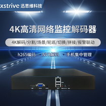 Network monitoring video decoder HDMI VGA dispenser compatible with Haikang Dahua support remote control