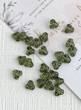 9mm捷克珠幸运草diy手工饰品