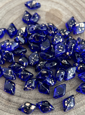 独家颜色Gemduo玻璃双孔菱形珠