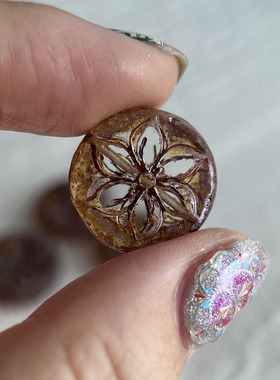 玻璃紫金花直孔珠独家