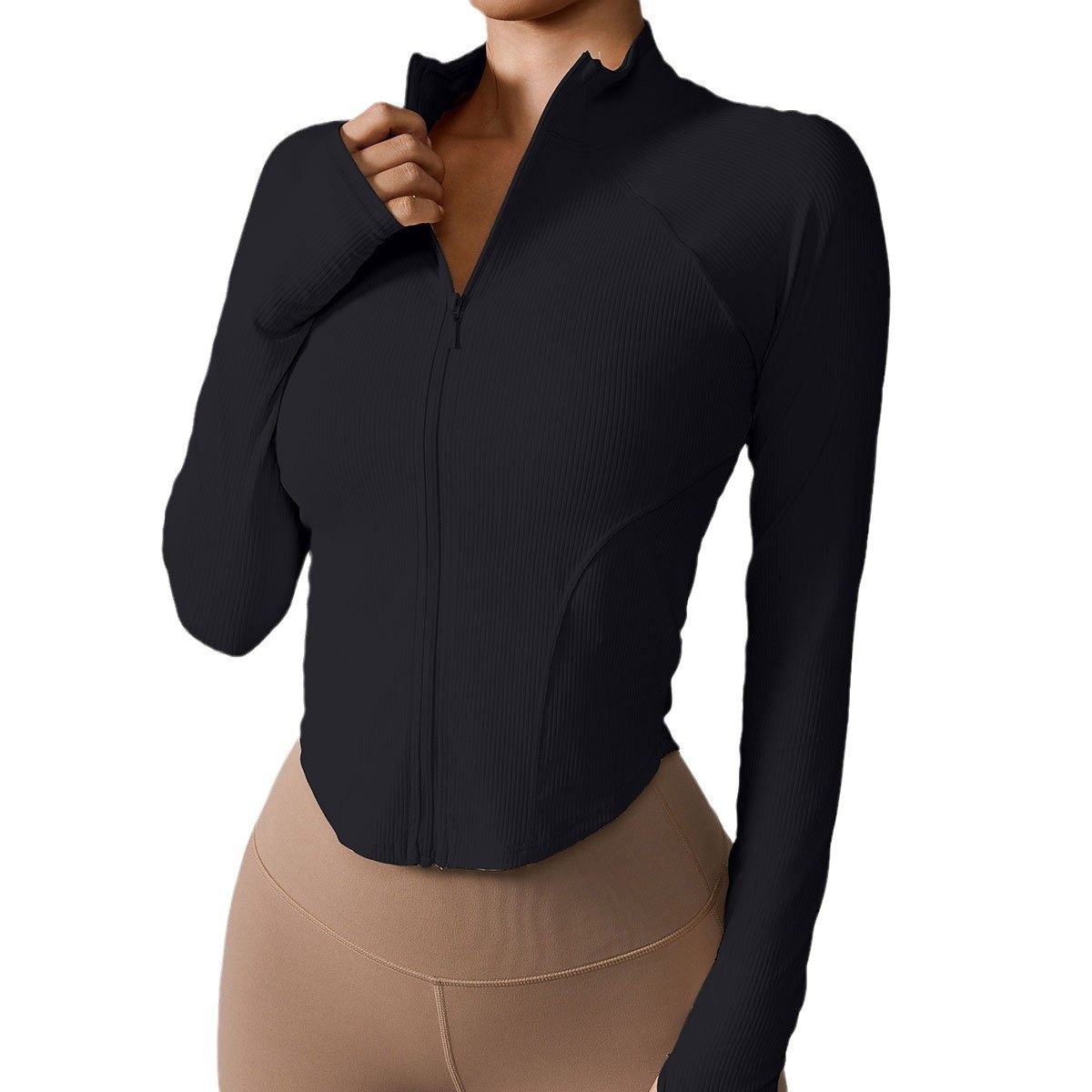 穿出人鱼线~塑形显瘦瑜伽服休闲外套长袖拉链跑步运动健身衣春秋,淘宝优惠券,粉丝福利购,淘宝优惠卷