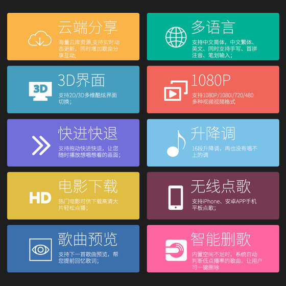 PUK王牌家庭KTV音响套装 全套 家用别墅会所酒吧点歌机卡拉ok音箱