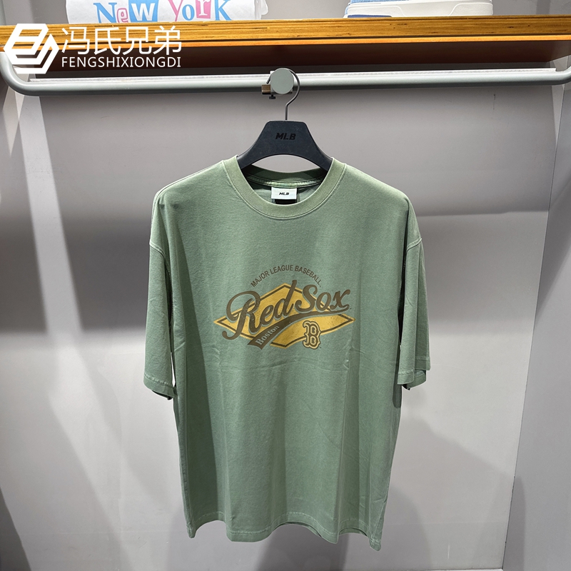 MLB 25年夏季新款男女情侣休闲时尚复古运动圆领短袖T恤3ATSV0753