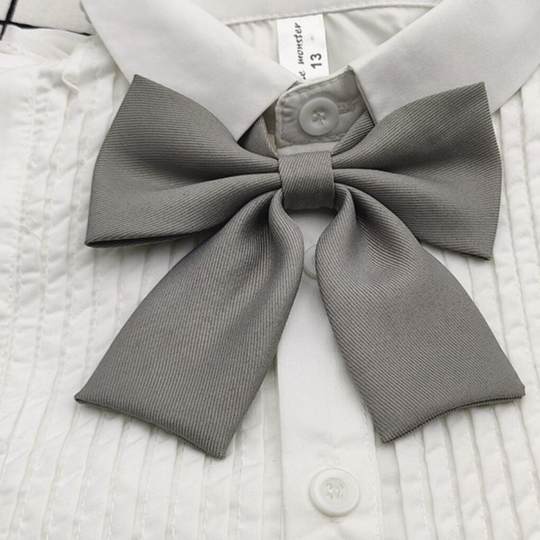 灰色!幼儿园领带领花小学生低年级男女儿童校服学院蝴蝶结领花