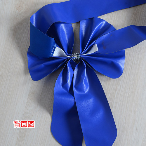 免系弹力椅背蝴蝶结椅套婚礼椅背花绑带丝带装饰酒店婚庆装饰用品 - 图0