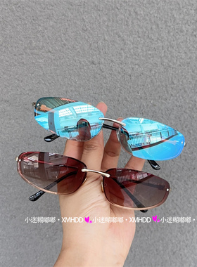 复古欧美风五矿水银色墨镜