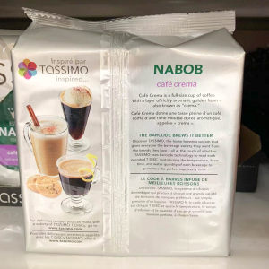 加拿大TASSIMO胶囊咖啡NABOB CAFE CREMA意式14粒适用博世咖啡机