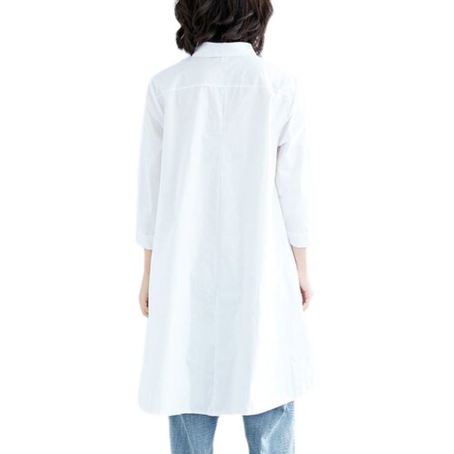 服装裁剪图纸1:1实物样板新款版女衬衫中长款韩版休闲衬衫白纸样 - 图3
