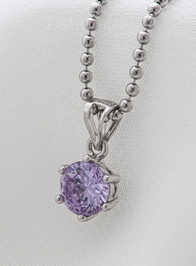 迷你小巧吊坠925纯银女水晶ins