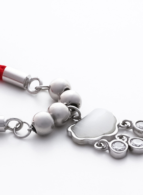 民族猫眼石手链925纯银女红手绳