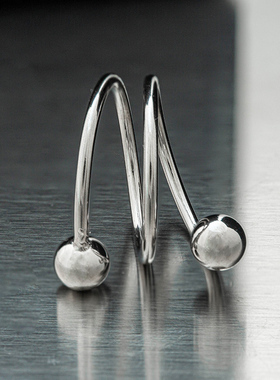 简约线条小众纯银戒指女缠绕可调