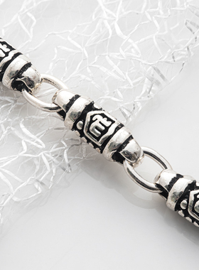 复古纯银手链精致品位百搭休闲男