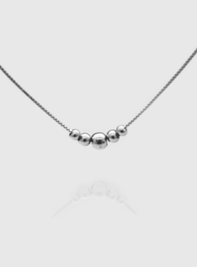 925纯银可调节秀气风套链极简