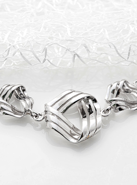 几何线条设计感手链925纯银女